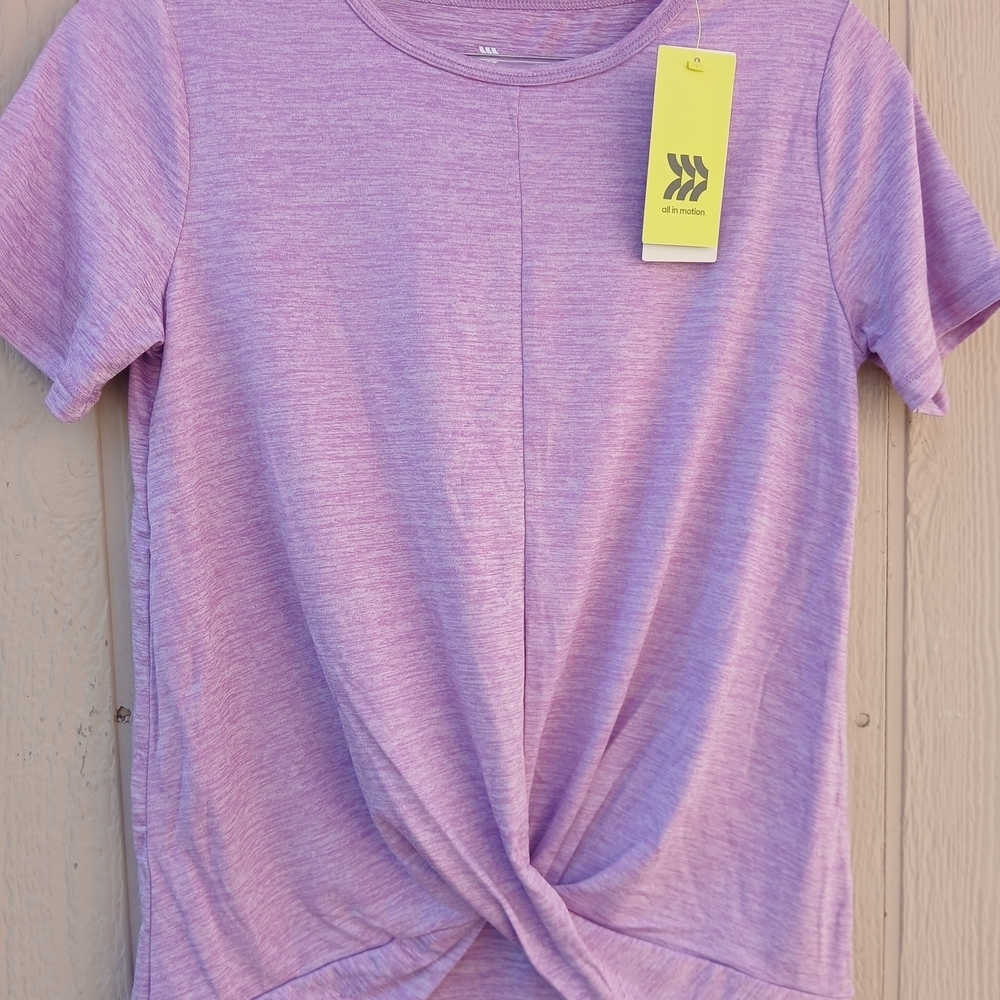 All in Motion Lavender Twist-Front Tee - Picture 8 of 8